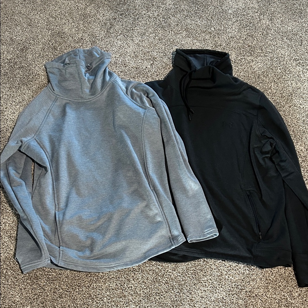 Under Armour cowl neck Sweatshirts - Gray & Dark Gray (Lot of 2)